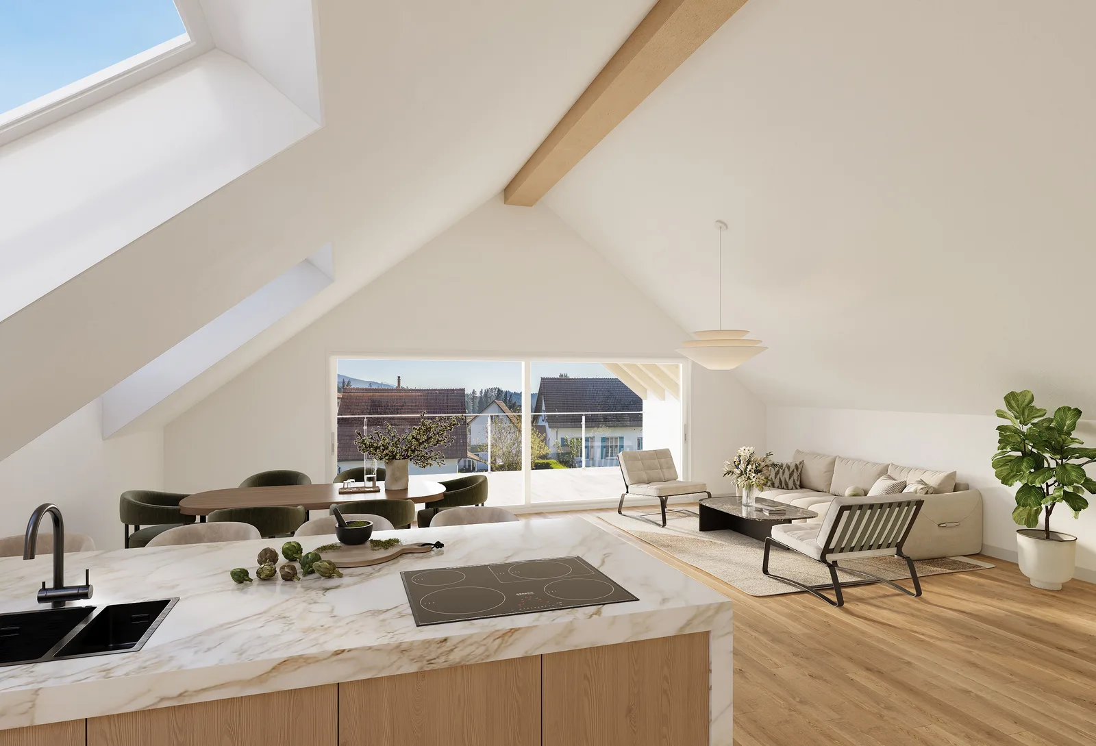 5.5-Zimmer-Dachwohnung mit grossem Balkon in Wallbach - 2