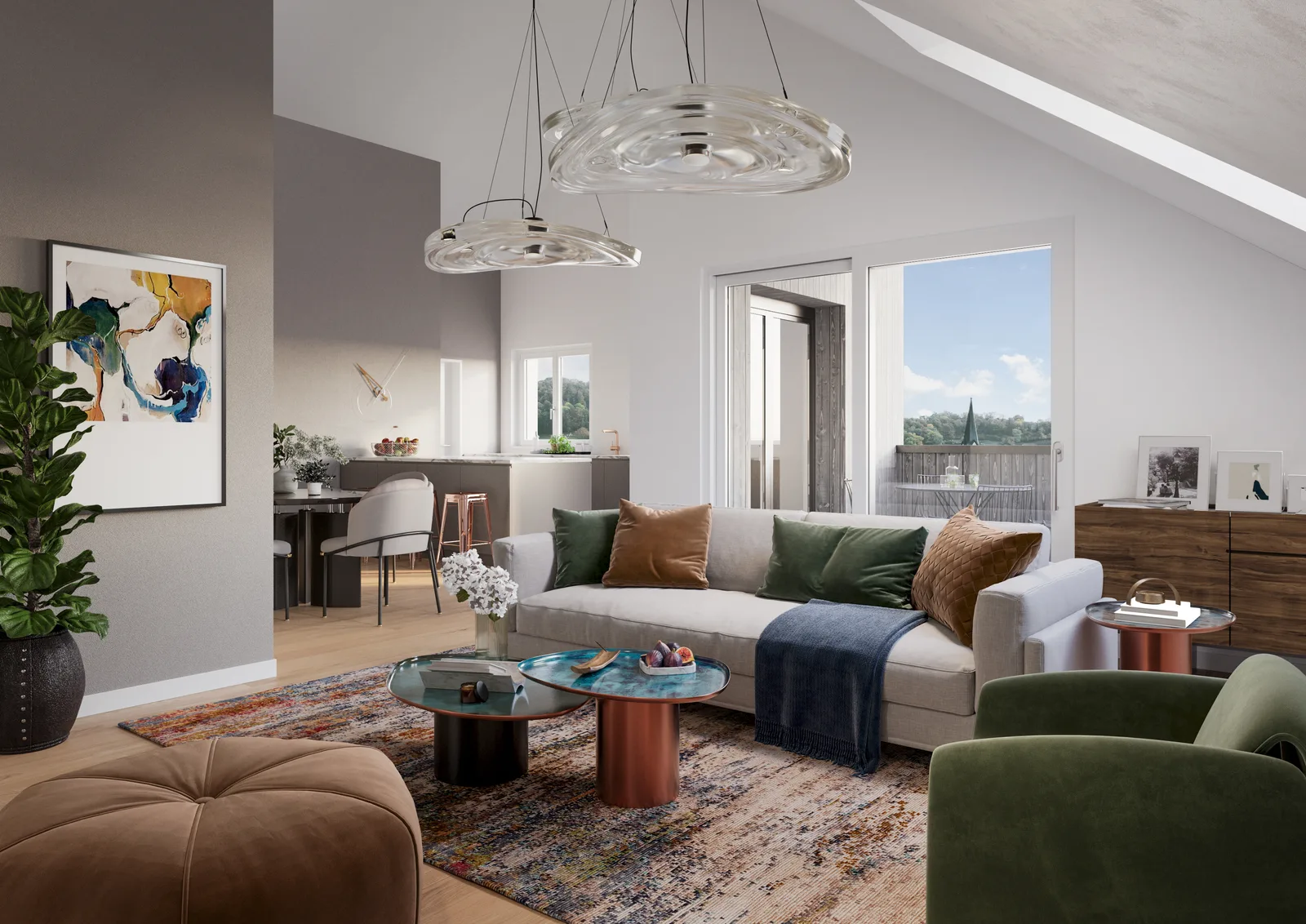 4.5-Zimmer Attikawohnung mit Balkon in Gansingen mieten - 3