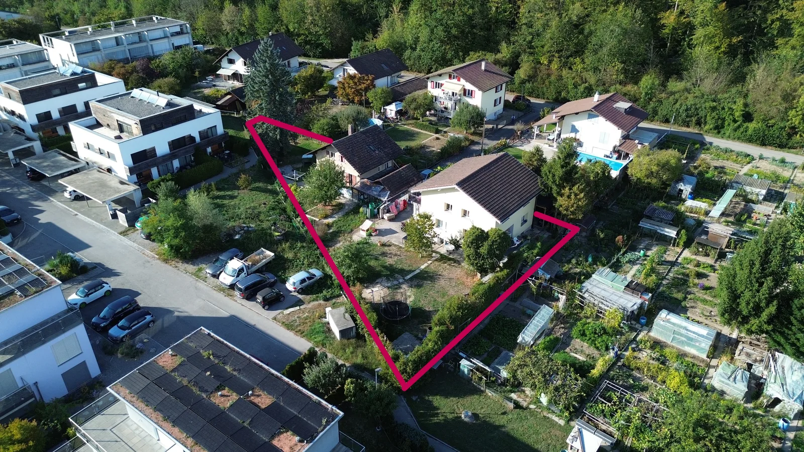 Bauland 1'148 m², voll erschlossen, zentrale Lage in Flamatt - 3