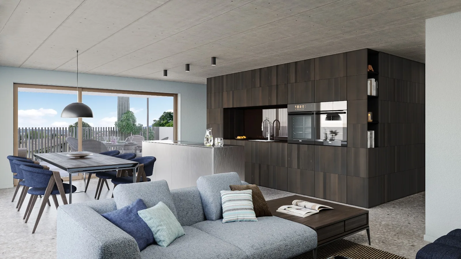 3.5 Zimmer Attikawohnung mit 114 m² Terrasse - 2