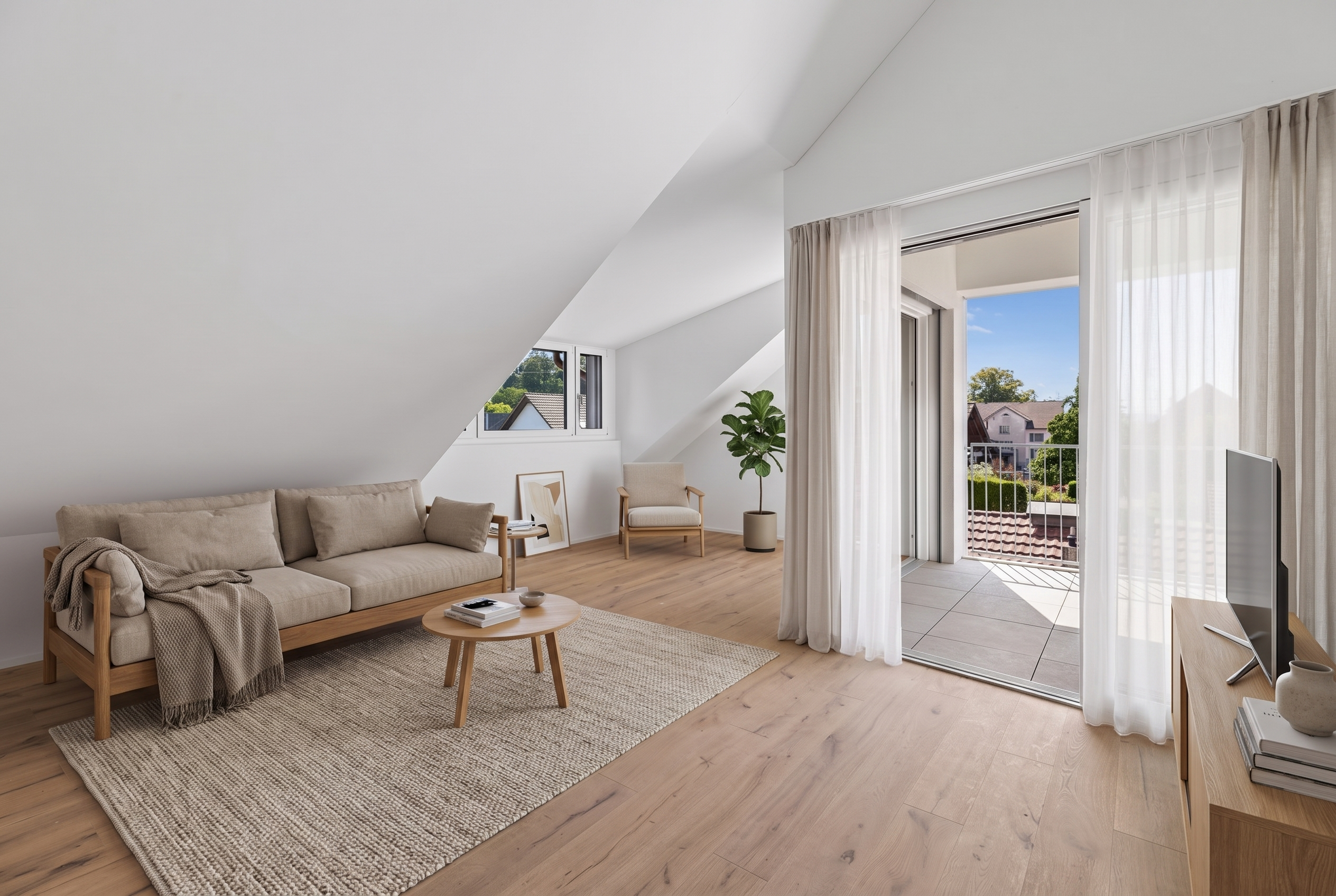 Moderne 3.5-Zimmer-Dachwohnung – lichtdurchflutet & einladend - 2