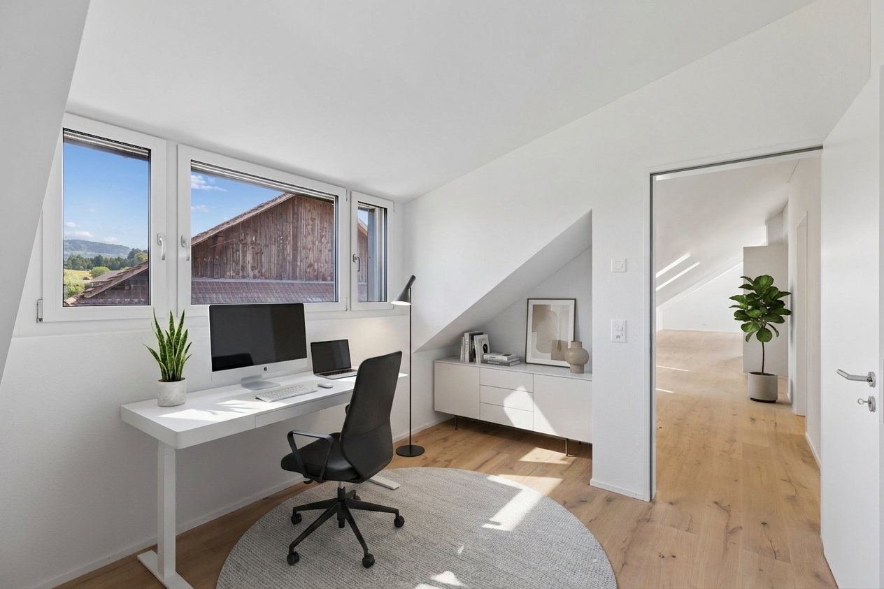 Moderne 3.5-Zimmer-Dachwohnung – lichtdurchflutet & einladend - 3