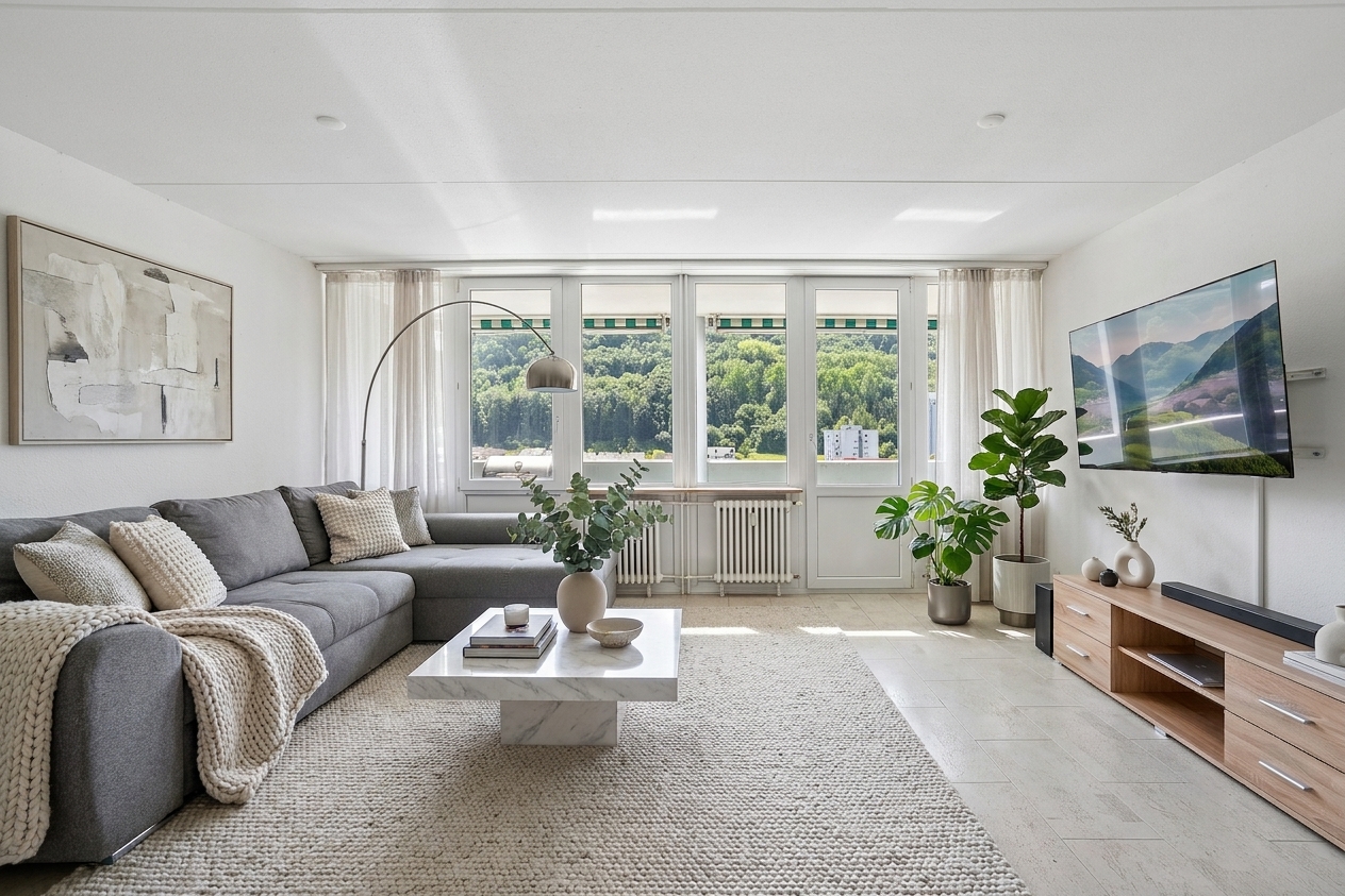 Exklusive 2.5-Zimmer-Wohnung im Obergeschoss mit Panorama-Weitsicht in Baden - 2