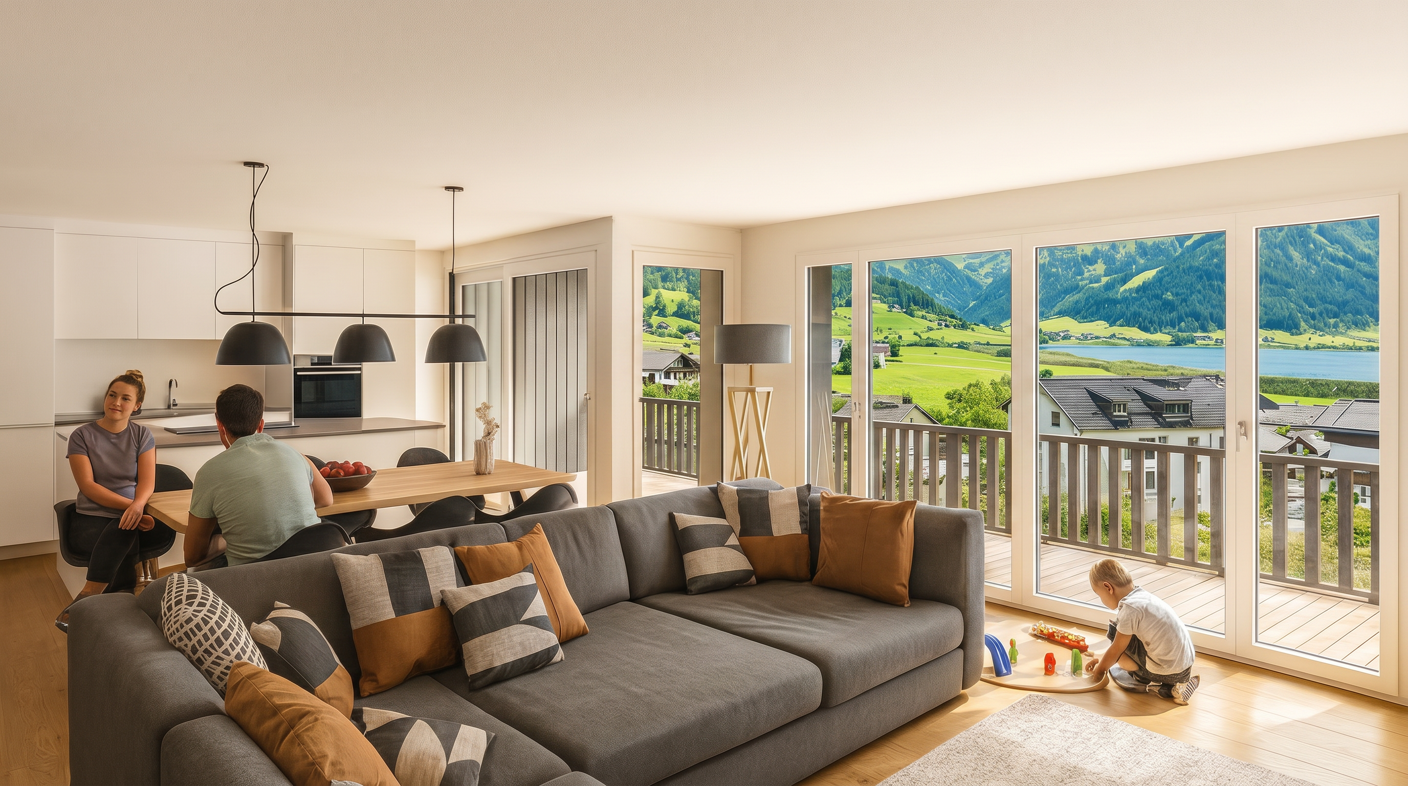 4.5-Zimmer in Euthal: lichtvolle Wohnung mit Seesicht - 2