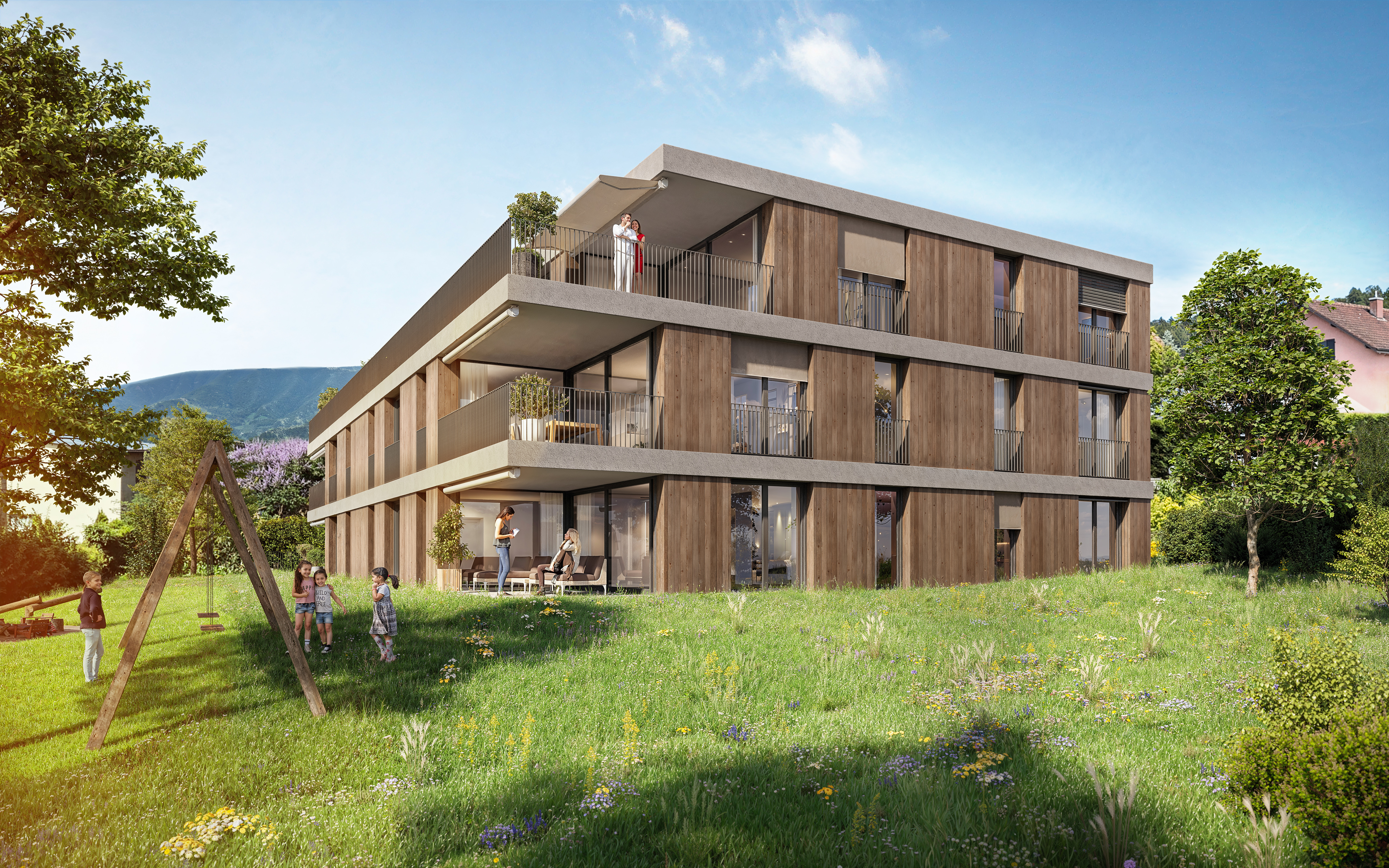 4.5-Zi.-Neubauwohnung mit Weitblick & 15 m² Balkon, Orpund - 2