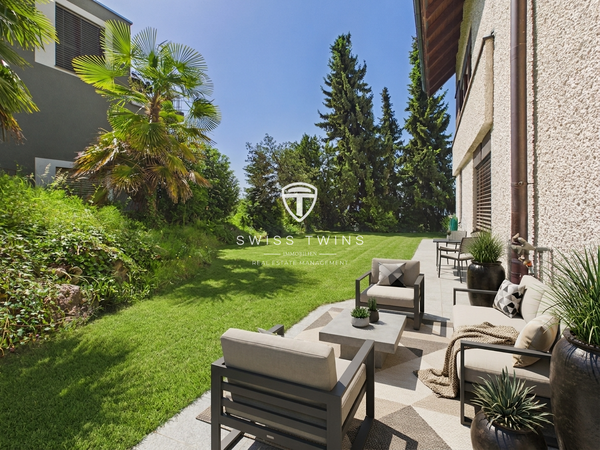 Neu renoviertes 1-Zimmer-Serviced Apartment mit Garten in Meilen mieten - 2
