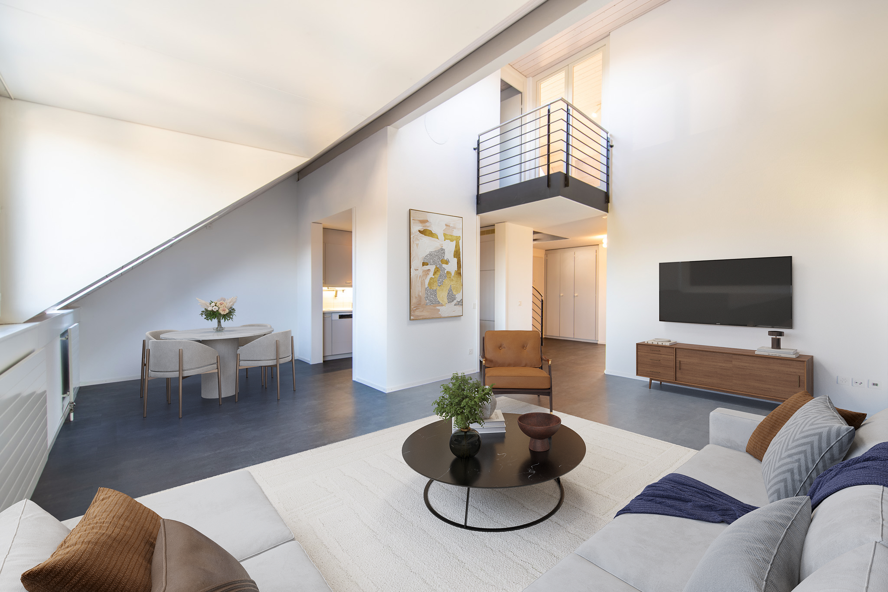 Zentral und ruhig: Helle 3.5-Zimmer-Duplex-Wohnung mit Wintergarten und Balkon - 2