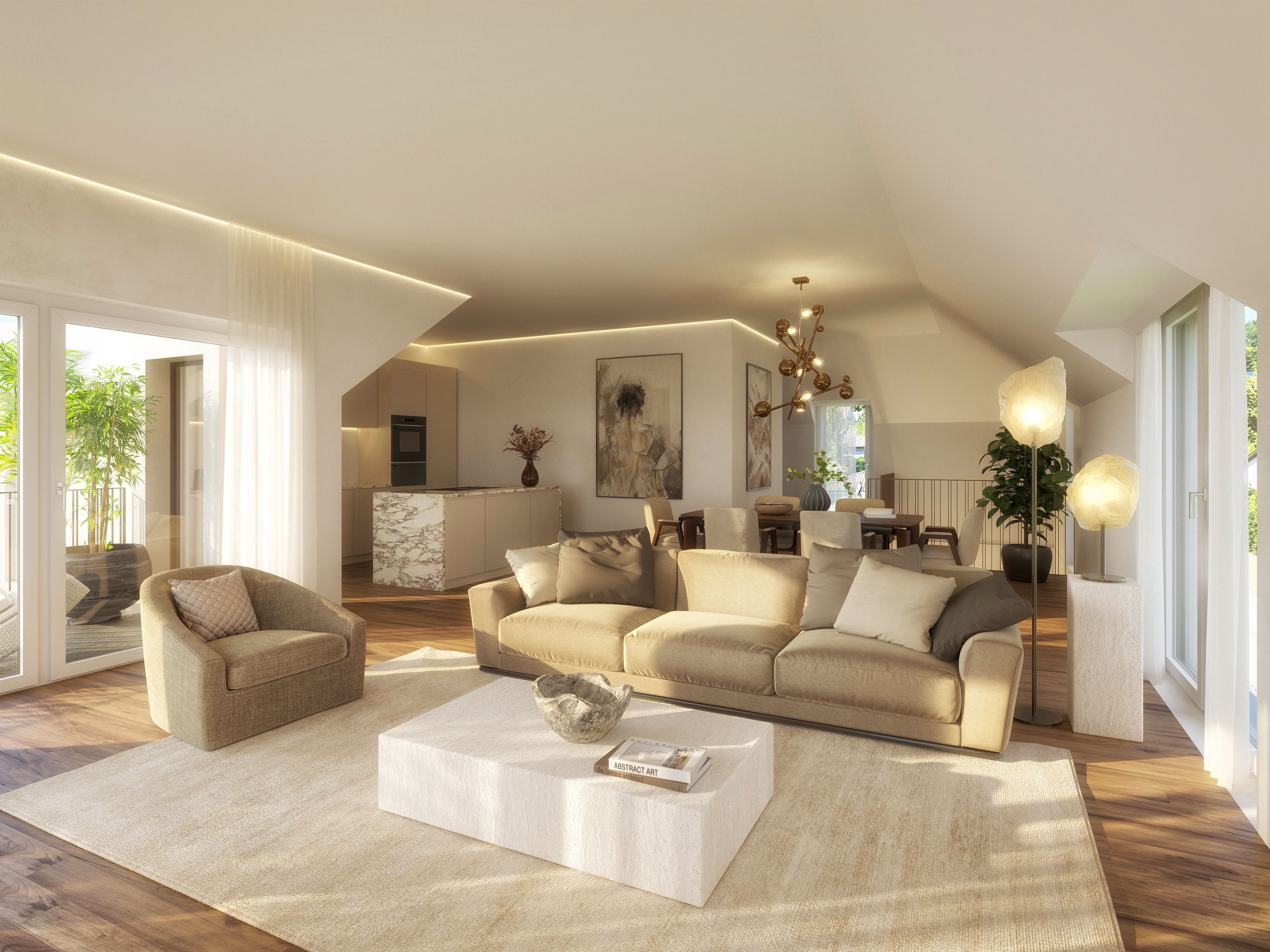 Exklusive 3.5-Zimmer-Attikawohnung mit Dachterrasse, Biel-Benken - 2