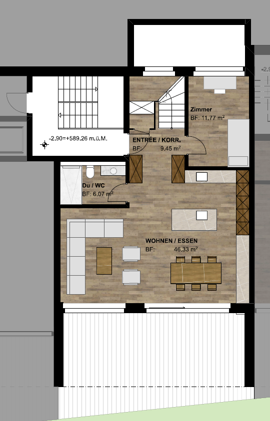 5.5-Zimmer-Maisonette mit Hauscharakter an privilegierter Sonnenlage - 2