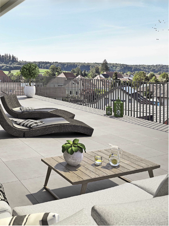3.5-Zimmer-Attikawohnung mit 75 m² Terrasse in Biberist kaufen - 2