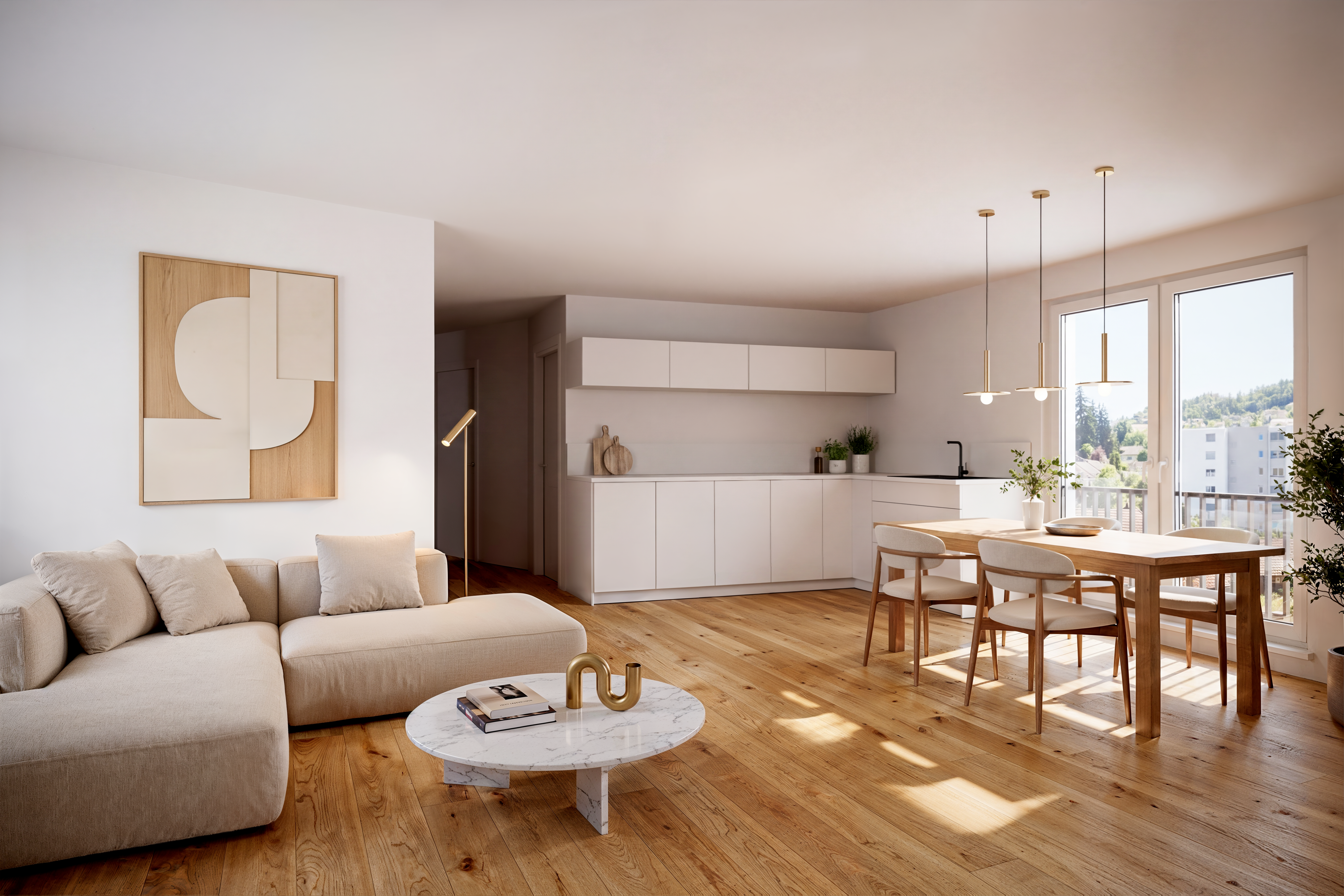 Moderne 2.5-Zimmer-Neubauwohnung mit Balkon  - 2