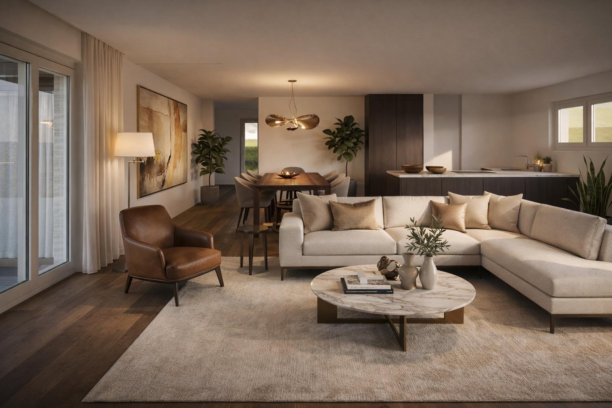 Hochwertige stilvolle 4.5-Zimmer Neubauwohnung mit Wintergarten in Biel-Benken kaufen - 2