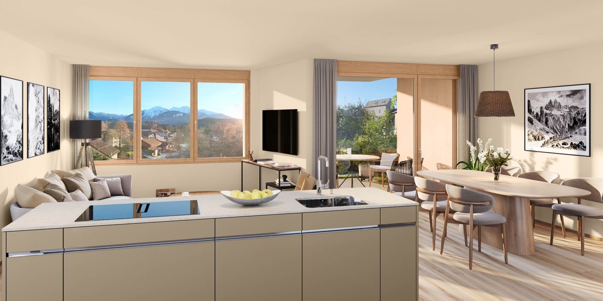 4.5-Zimmer-Wohnung mit Loggia und Aussicht in Trin Mulin kaufen - 2