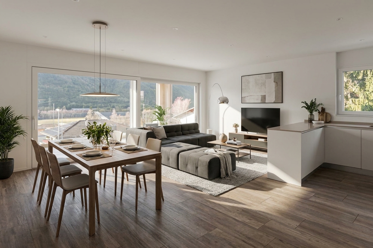 3.5 locali moderno e luminoso con loggia a Claro - 2