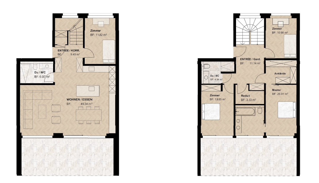 5.5-Zimmer-Maisonette mit Terrasse in Reinach kaufen - 2