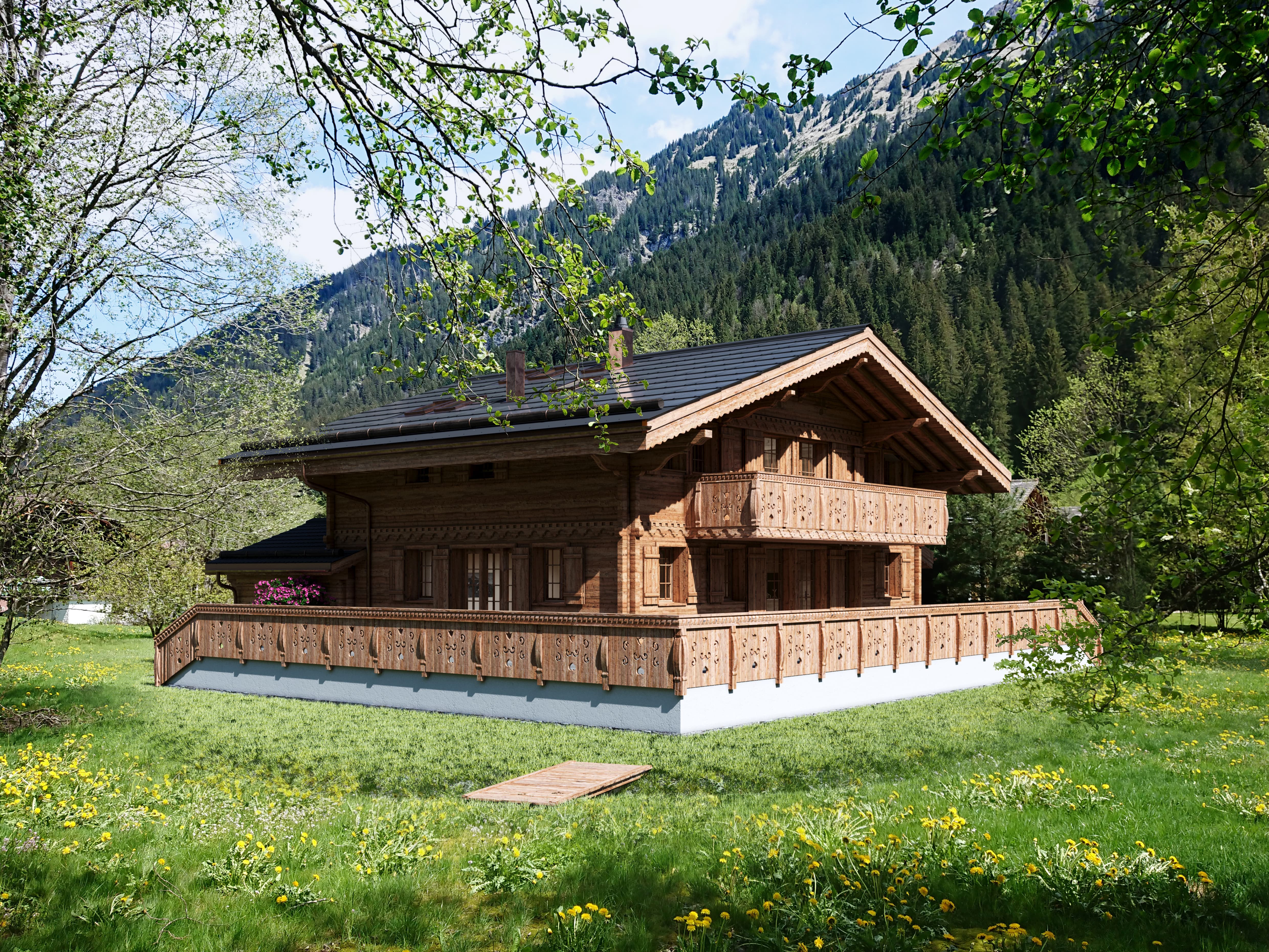 Idyllisches 5½-Zimmer Neubau-Chalet mit Bergsicht  - 2