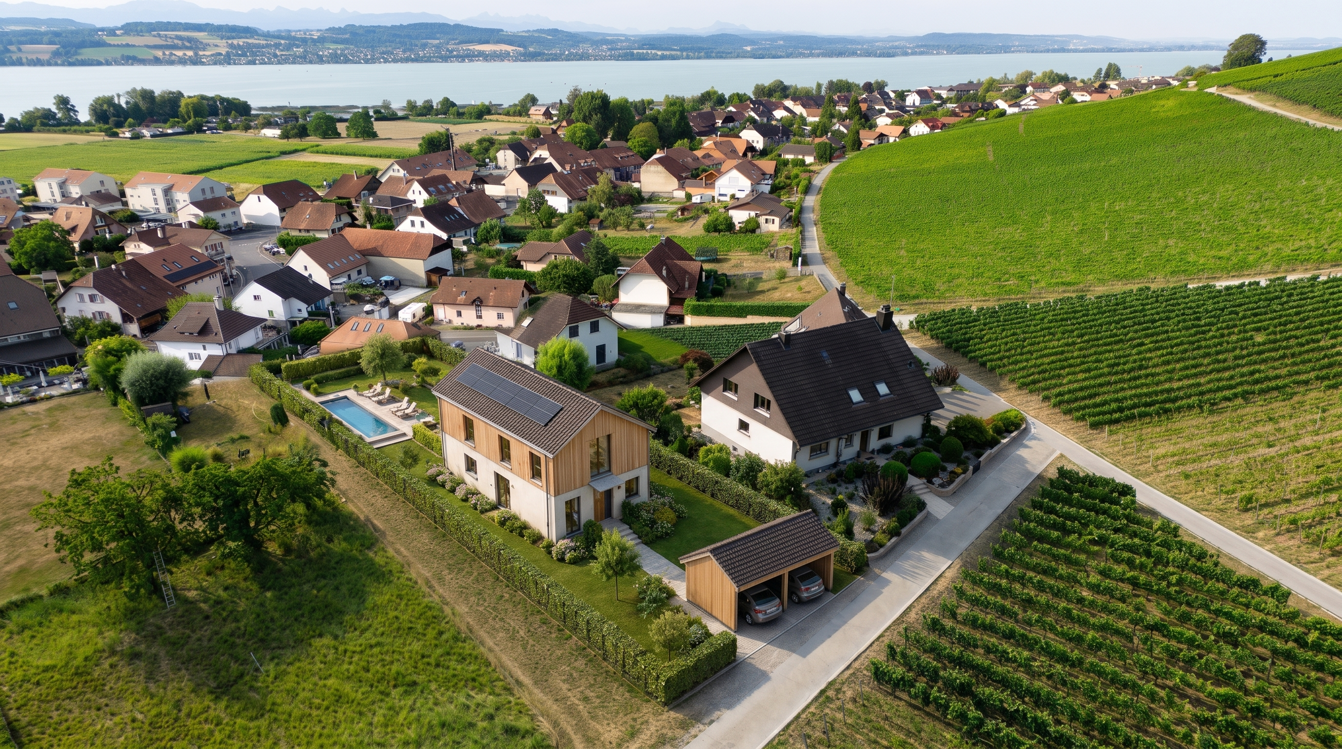 Rare parcelle à bâtir entre vignobles, lac et canal de la Broye - 2