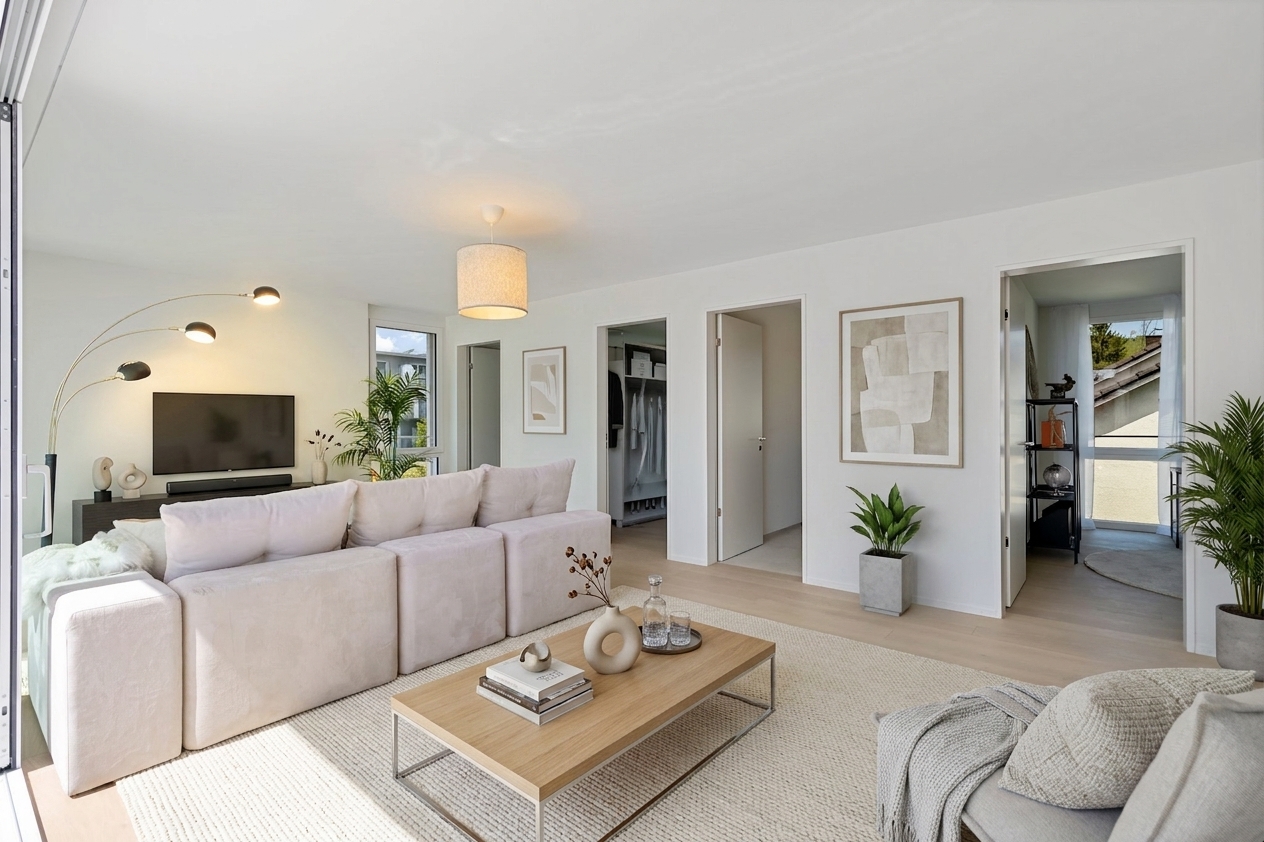 4.5-Zimmer-Gartenwohnung mit 170 m² Garten in Meinisberg kaufen - 2