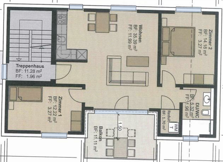 3.5-Zimmer-Etagenwohnung in Wolfwil - Erstbezug mieten - 3