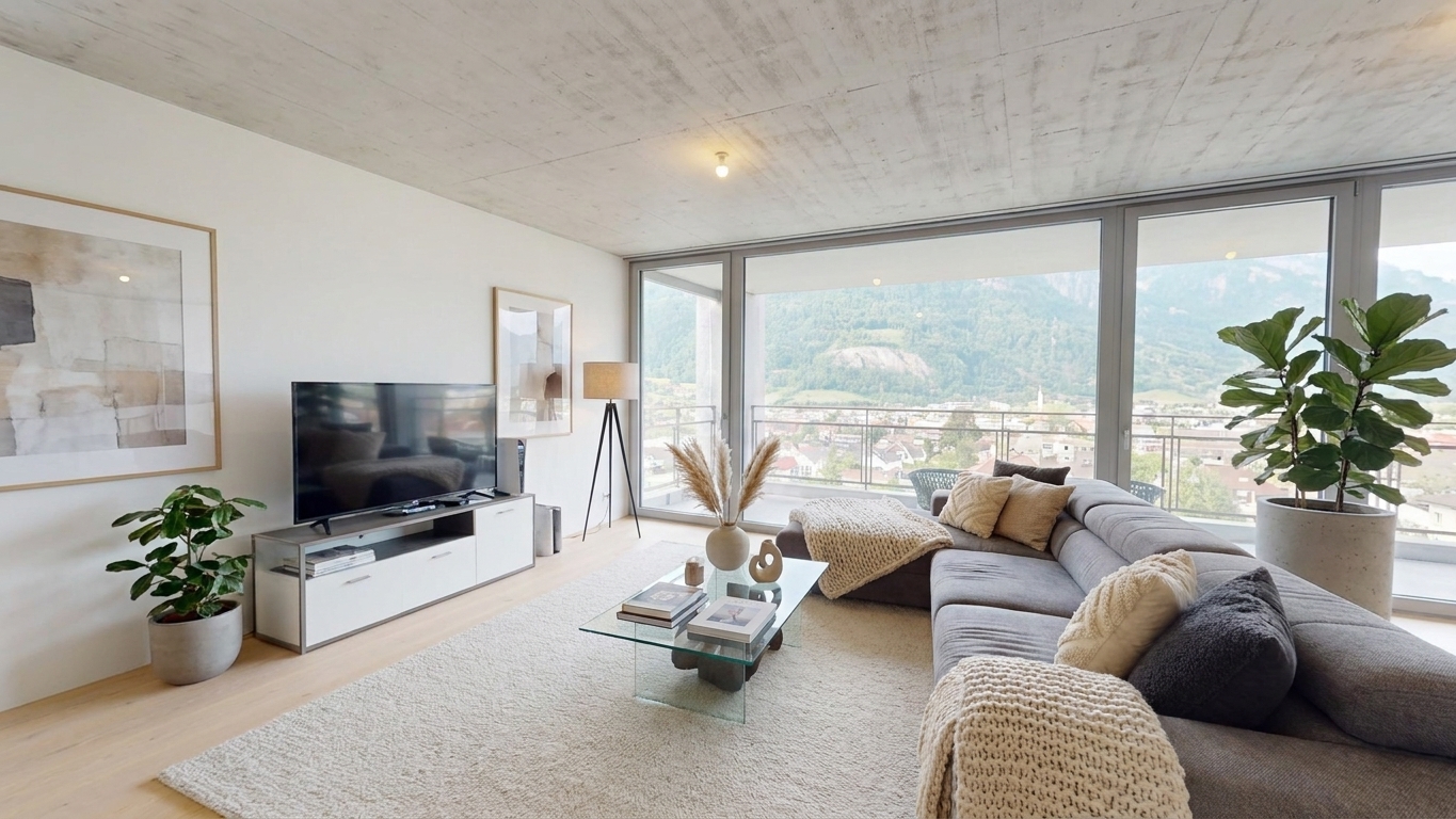 3.5-Zimmer-Wohnung mit Loggia und Bergsicht in Mels mieten - 2