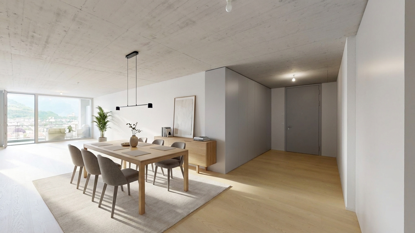 3.5-Zimmer-Wohnung mit Loggia und Bergsicht in Mels mieten - 3