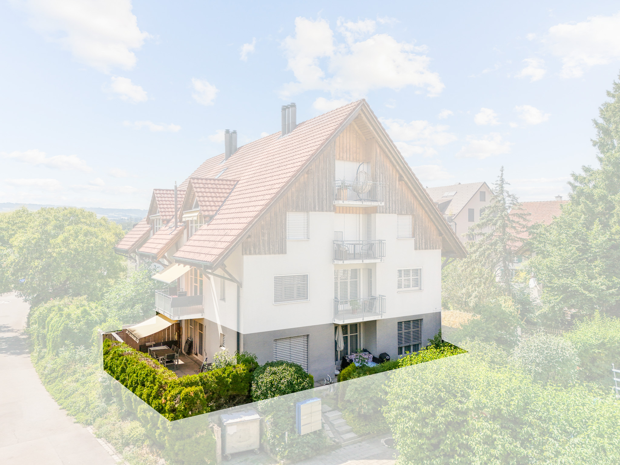 3.5-Zimmer-Gartenwohnung mit Cheminée in Jonen - 2