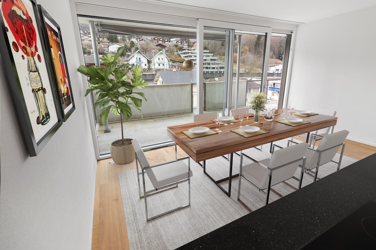 4.5-Zimmer-Attikawohnung mit 2 Terrassen in Gwatt (Thun) mieten - 3