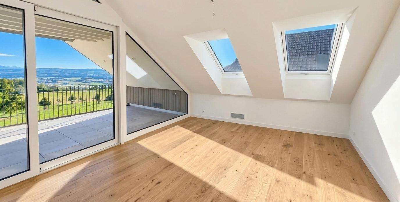 3.5-Zimmer-Attikawohnung mit Weitsicht & Pool in Oberwil-Lieli - 2