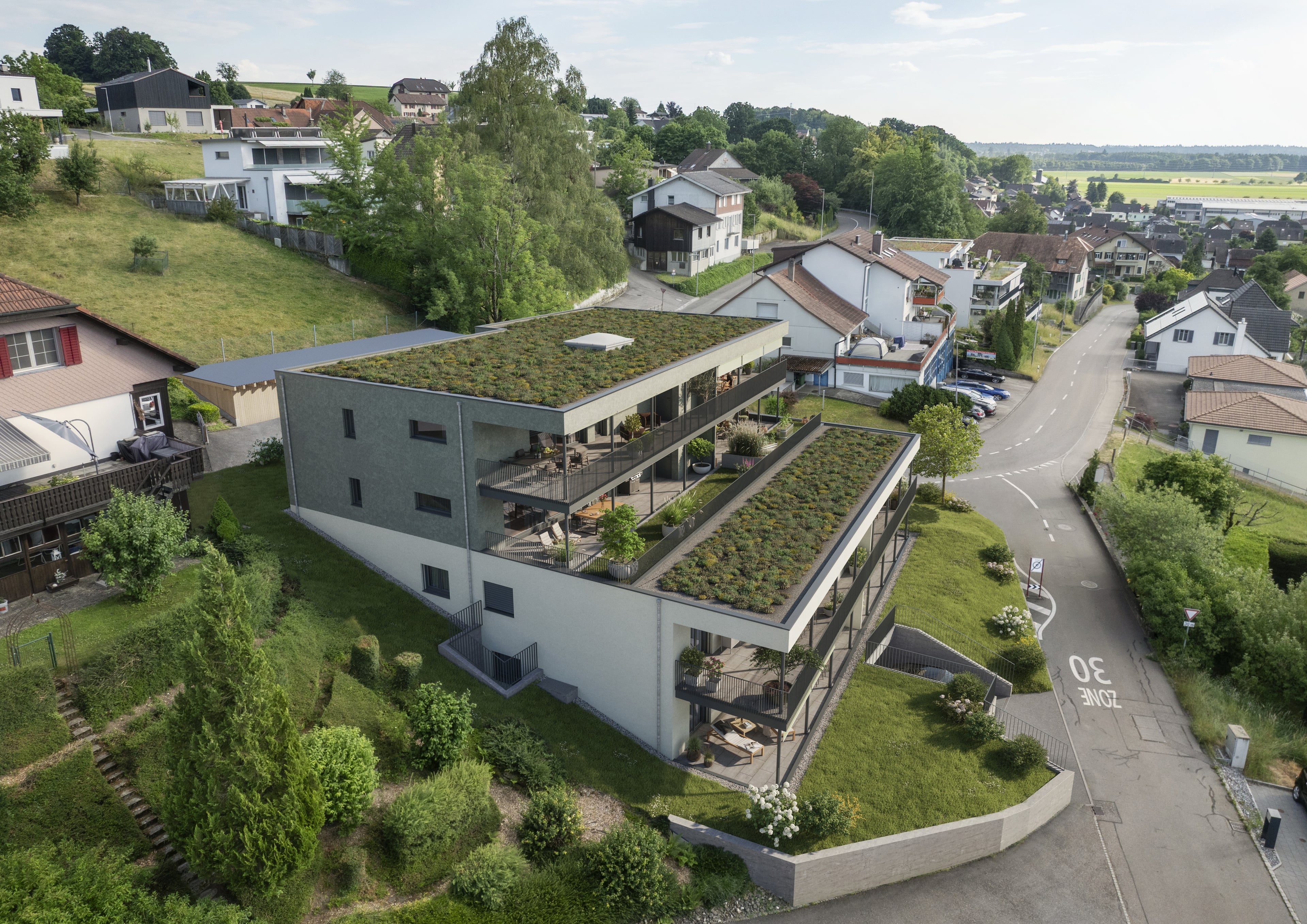 Wohnen mit Weitblick – 3.5-Zimmer Erdgeschosswohnung mit Panoramaterrasse - 2